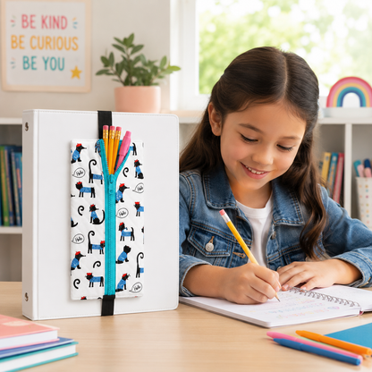 Étui à crayons avec élastique intégré – Pour agenda ou cartable