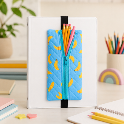 Étui à crayons avec élastique intégré – Pour agenda ou cartable