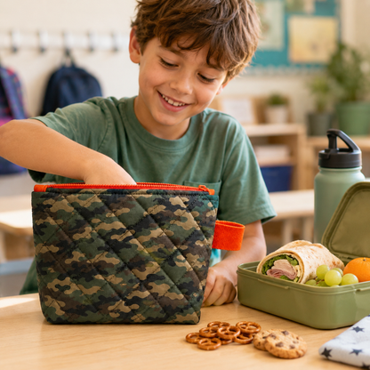 Sac à collation isolé fait main – Motifs colorés pour enfants