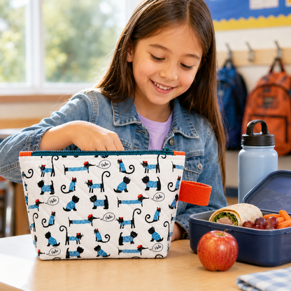 Sac à collation isolé fait main – Motifs colorés pour enfants