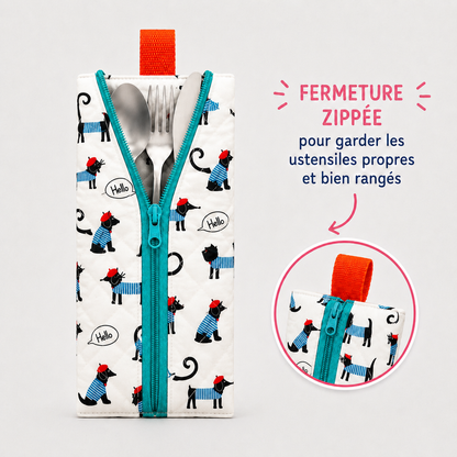 Étui à ustensiles réutilisable – Pour boîte à lunch