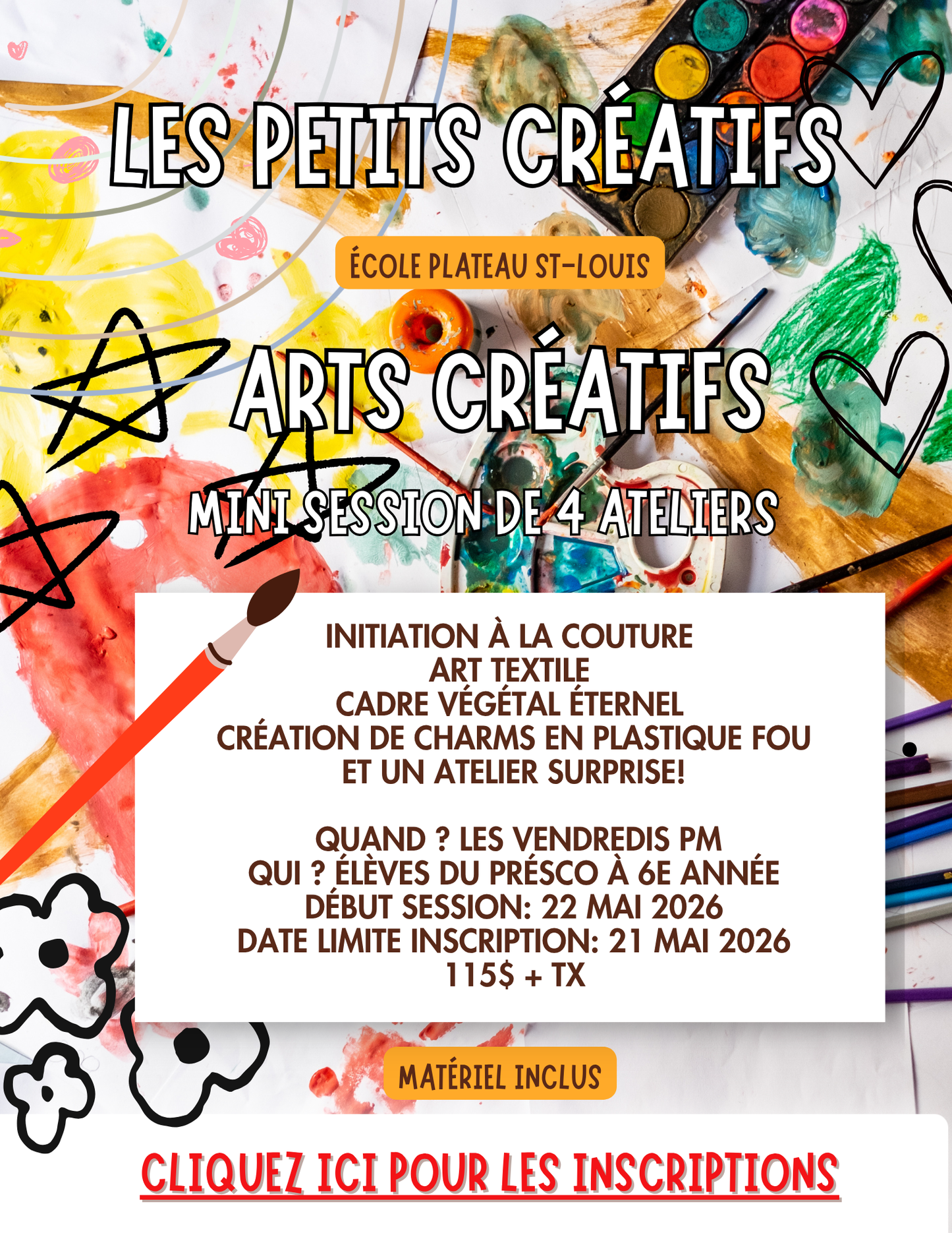 ÉCOLE PLATEAU ST-LOUIS | SESSION DÉCOUVERTE | -  Préscolaire à 6e année